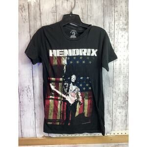 Hendrix Men’s Black Casual Streetwear Classic Rock Band T-Shirt Size S